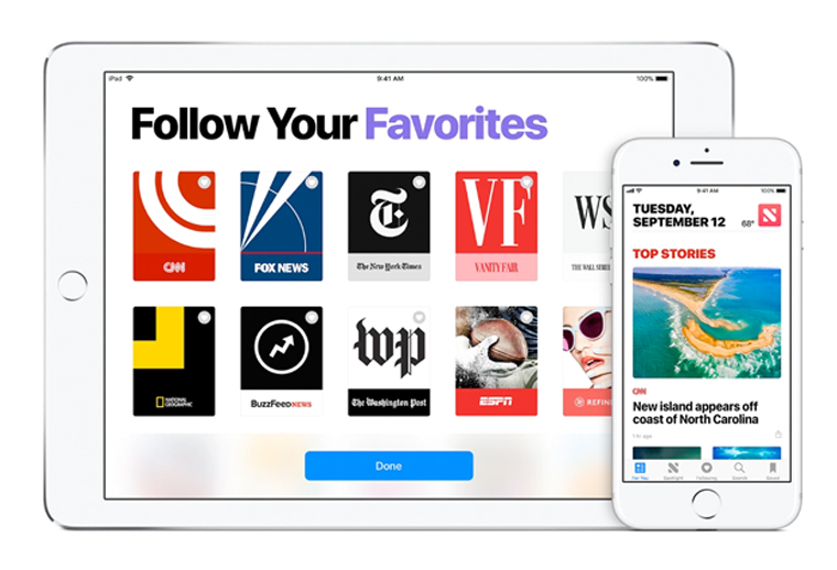 Apple officials describe Apple News+ as an “omnibus newsstand” with 300 publications, mostly magazines, available to audiences in the United States, Canada, Australia, and the United Kingdom.