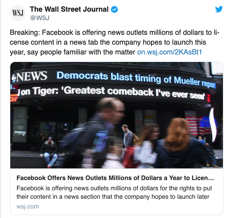 The breaking news story revealed The Washington Post, ABC News, Dow Jones, and Bloomberg to be among the news media companies offered the contract.