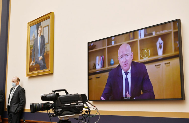 Amazon CEO Jeff Bezos testified before the sub-committee on July 29.