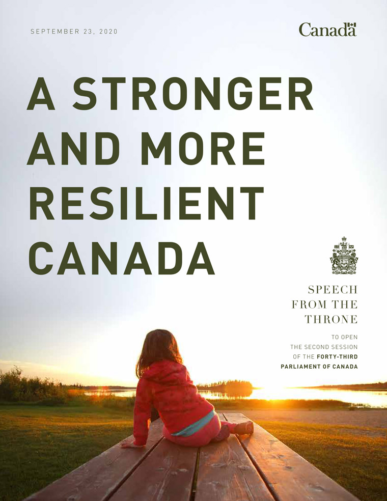 The late September "Speech from the Throne" includes a section on the Big Tech-publisher battle: “Web giants are ‘taking Canadians’ money while imposing their own priorities.'"