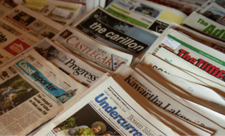 Local and community newspapers help safeguard Canadian democracy, write Adsett and Chartier/NMC image.