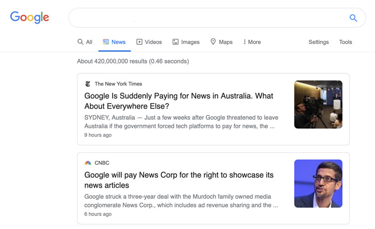 Google struck deals with News Corp, Nine, and Seven West Media on the brink of a law forcing the tech company to pay for news content.