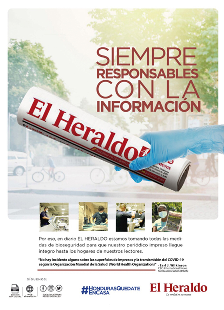 El Herald says it is “always responsible with information” in a campaign designed to combat rumours that print was not safe. 