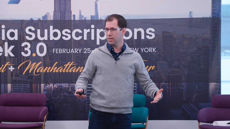 David Rubin, chief marketing officer at The New York Times, talked at the INMA Media Subscriptions Summit about the differences in marketing journalism and products like deodorant.