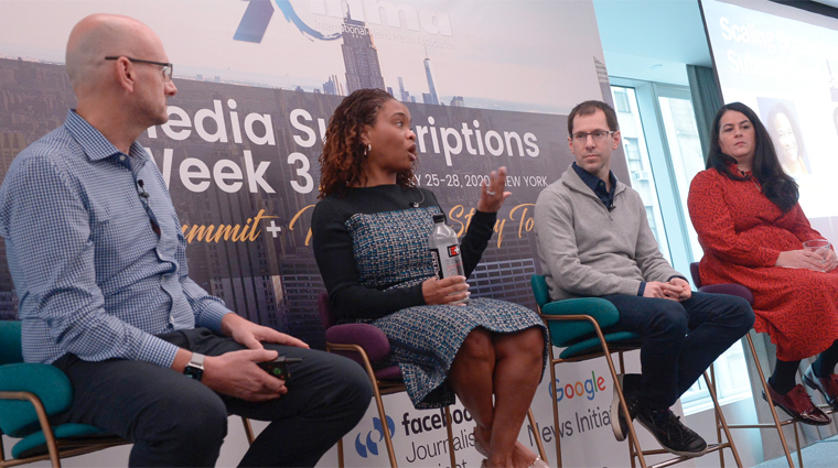 Subscriptions Summit Moderator Robert Whitehead asked the three CMOs to describe their job duties.