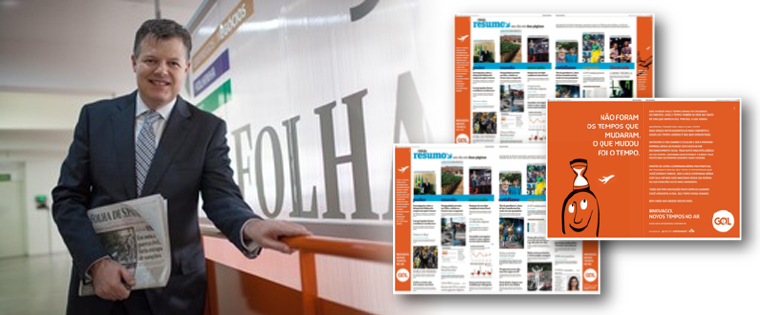 Marcelo Benez highlights events, brand content, partnerships, multi-platform projects, and new platforms as revenue-generating opportunities at Folha de S.Paulo.