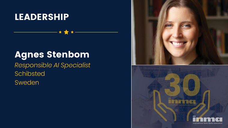 Agnes Stenbom is the responsible AI specialist at Schibsted in Sweden.