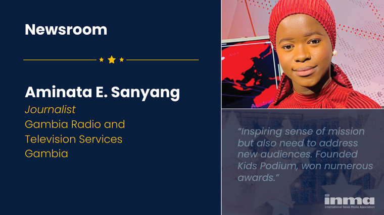 Aminata E. Sanyang’s work has led to an increased focus on the reporting of children’s and women’s issues, crime, security, education, health, and the environment.
