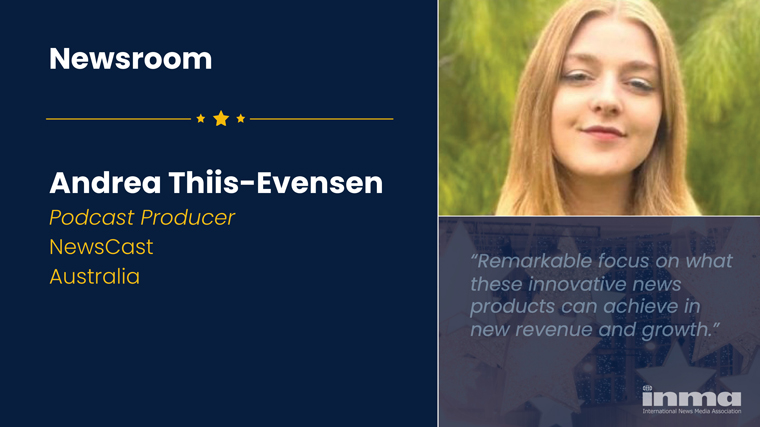 Andrea Thiis-Evensen said podcasting has given her the ideal outlet for sharing news and telling stories in an entirely new way.