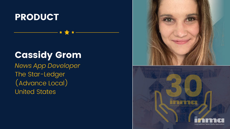 Cassidy Grom is a news app developer at The Star-Ledger in the United States.