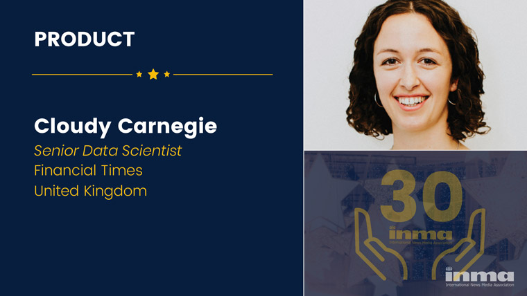Cloudy Carnegie is senior data scientist at Financial Times in the United Kingdom.