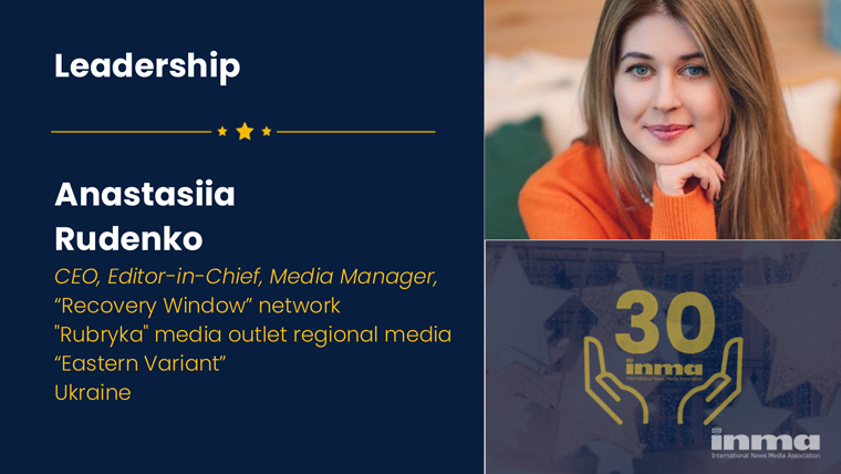 Anastasiia Rudenko was still a student when she launched her first publication, and her solutions-based reporting has gained international recognition.