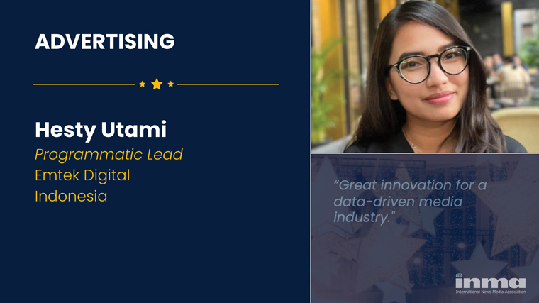 As programmatic lead for Emtek Digital, Hesty Utami has increased month-over-month programmatic revenue by 100%.