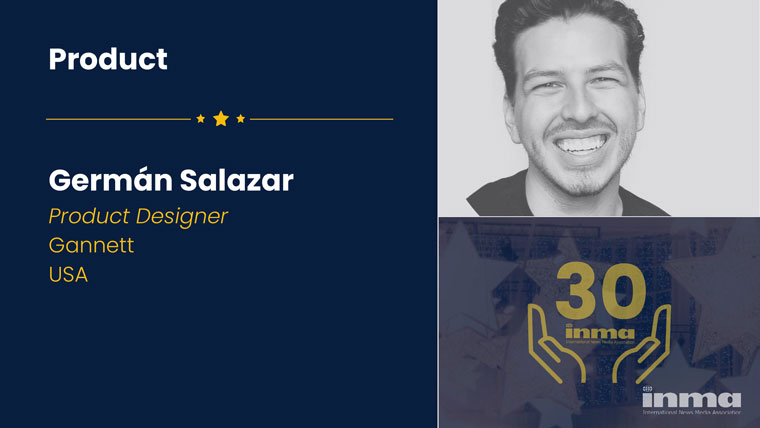 Germán Salazar has become one of the key players on the product design team at Gannett.