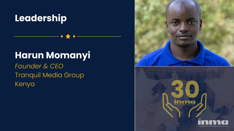 Harun Momanyi is founder and CEO of the digital media startup Tranquil Media Group.