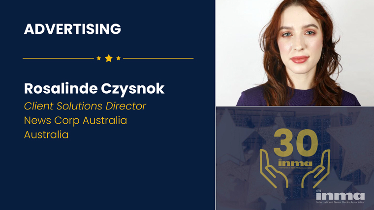 Rosalinde Czysnok’s gift for identifying trends within the digital space and creating new solutions led to News Corp Australia developing new ad units for the company’s mobile app