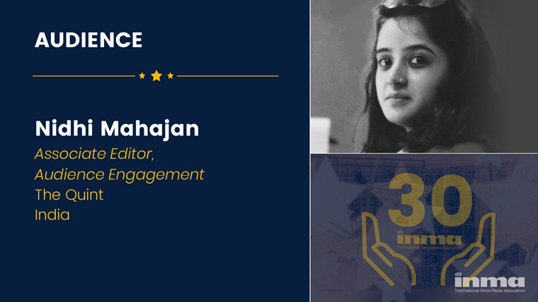 Nidhi Mahajan is associate editor/audience engagement at The Quint in India.