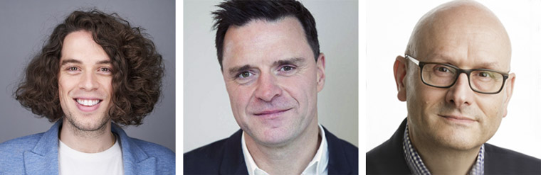 From left to right: Jonathan Gupta Buckley, vice president of growth at Numerade; Espen Egil Hansen, founder of Fyrr; Robert Whitehead, an Australia-based media veteran of Fairfax Media.
