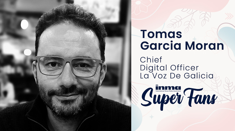 As chief digital officer for La Voz De Galicia, Tomas Garcia Moran said he is continuously moving forward "because in this changing ecosystem of the news industry, stopping means going back."