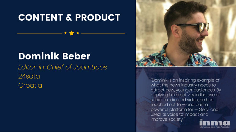 Dominik Beber is editor-in-chief of JoomBoos 24sata in Croatia.