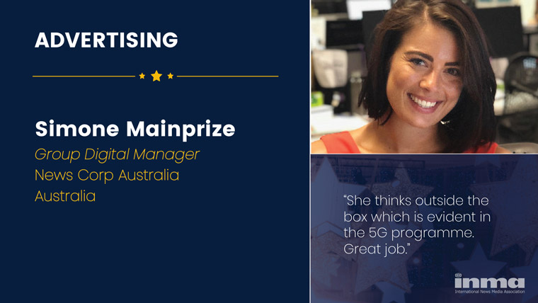 Simone Mainprize is group digital manager at News Corp Australia.