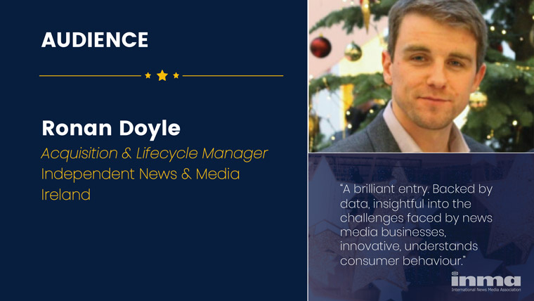 Ronan Doyle is acquisition and lifestyle manager at Independent News & Media in Ireland.
