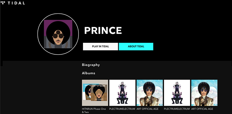 In December, Prince released his latests album on Jay Z-owned Tidal, pulling his music from Spotify and other platforms.