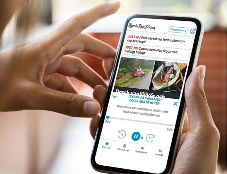 An example of NTM’s AI-driven audio summaries.