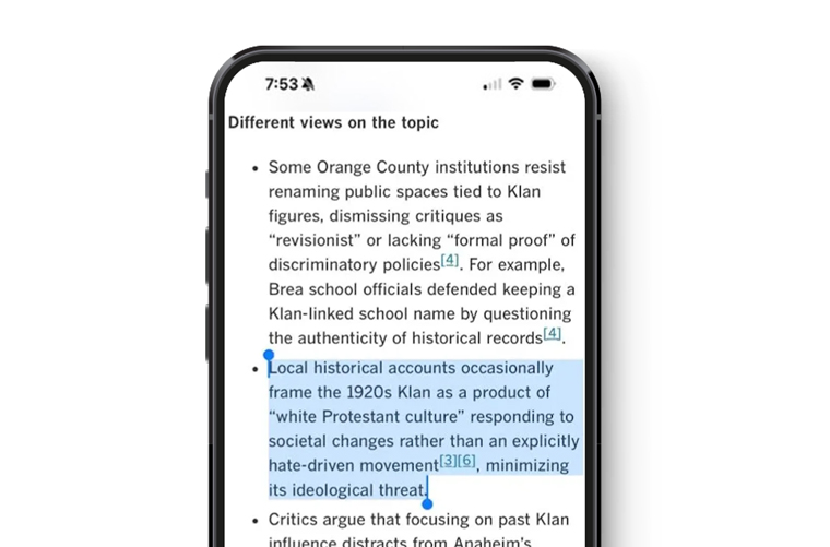 Screenshot of the LA Times’ AI-generated Insights tool.