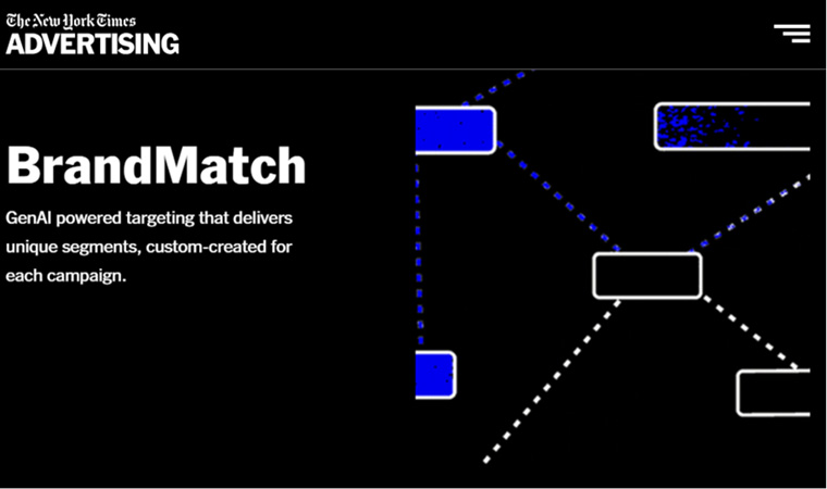 Screenshot from The New York Times’ BrandMatch site.