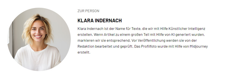 A virtual journalist called Klara Indernach writes more than 5% of articles for Kölner Stadt-Anzeiger Medien.