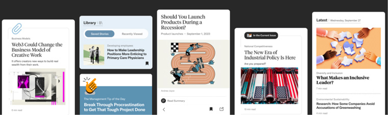 The Harvard Business Review app.