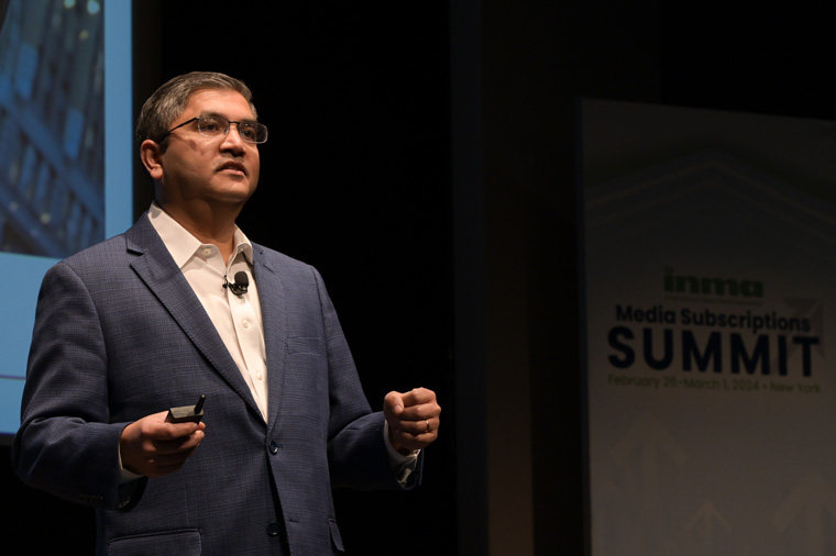 Professor Rajkumar Venkatesan, who specialises in marketing with technology at the University of Virginia, spoke at the recent INMA Media Subscriptions Summit.