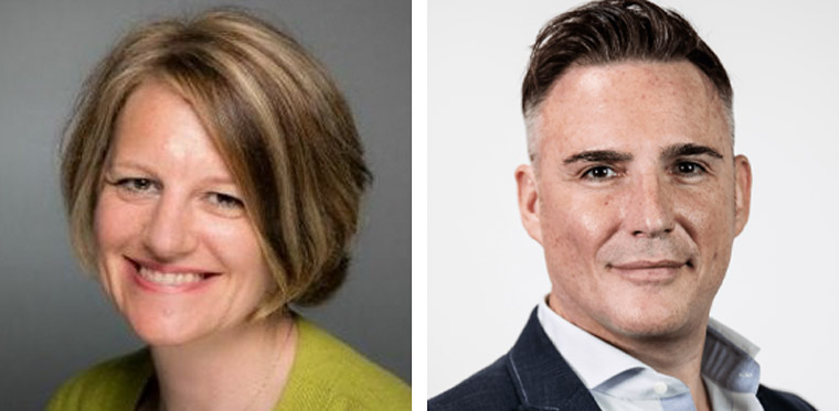 Tracy Day, managing director of ad products and innovation at The Globe and Mail (left), and Steve Hutton, group sales director at at Stuff (right).