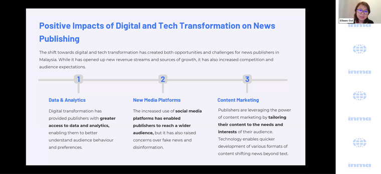 Eileen Ooi, president of Malaysia Digital Association and CEO of Omnicom Media Group, shared the upsides of Omnicom's digital transformation.