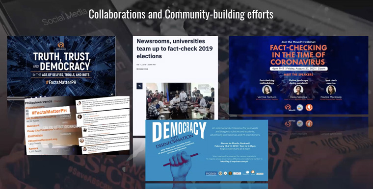 Rappler started a #FactsFirstPh network during the pandemic to build community around fact checking.