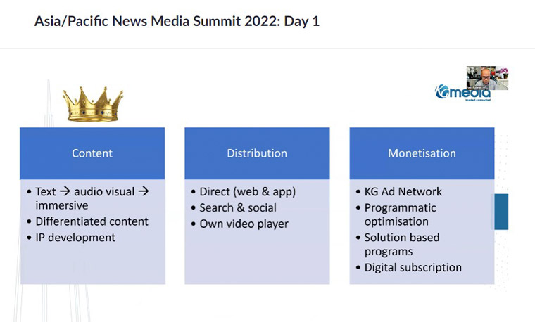 KG Media CEO Andy Budiman explained how the company is handling content, distribution, and monetisation strategies.