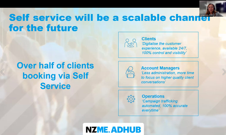 A self-service option is important to digital advertising customers.