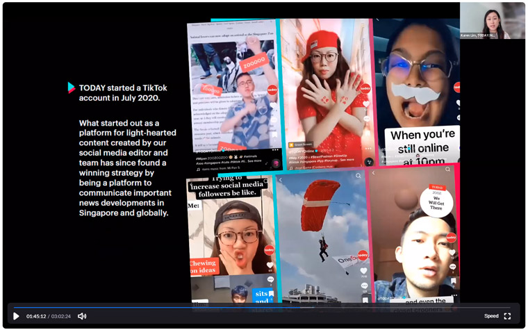 Today was the first news media company in Singapore to feature news on TikTok.