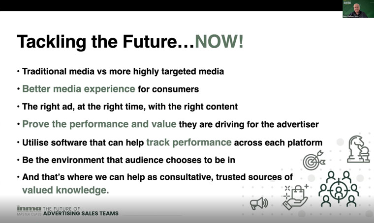 Sales teams can act as trusted sources of knowledge as technology and customer habits continue to evolve, Mark Challinor, lead of INMA’s Advertising Initiative, said.