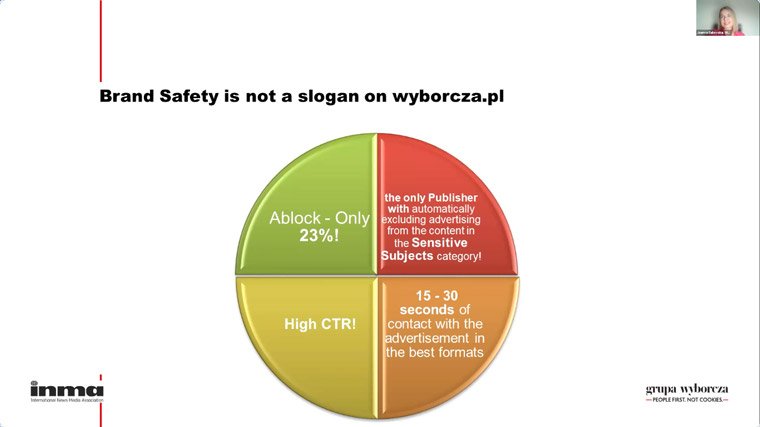 Grupa Wyborcza delivers on its brand safety promises for ad partners, Joanna Balowska, director of sales and ad products development at Agora, said.