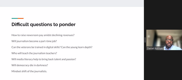 ewsrooms around the world, and it’s one that, shared the newsroom questions the industry is grappling with.