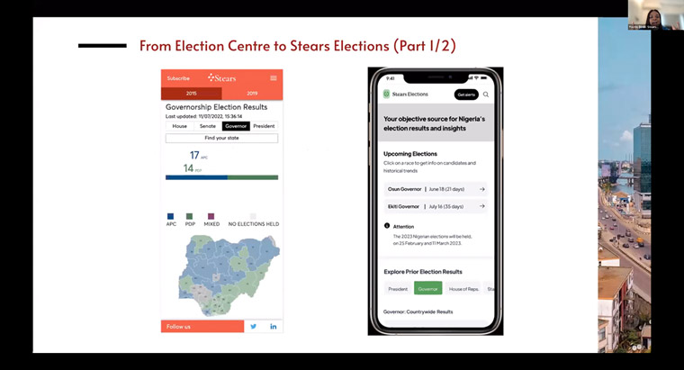 Stears created a microsite to stand out during election night coverage.