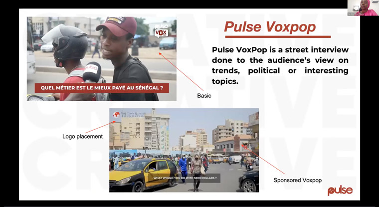 Pulse VoxPop is a social product that features street interviews on interesting topics.
