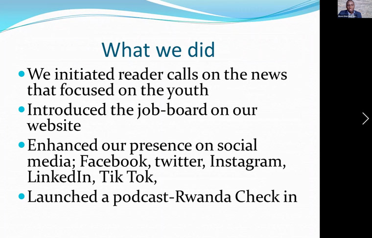 Moses Kirui, sales and marketing director at New Times, shared the company's product strategy.