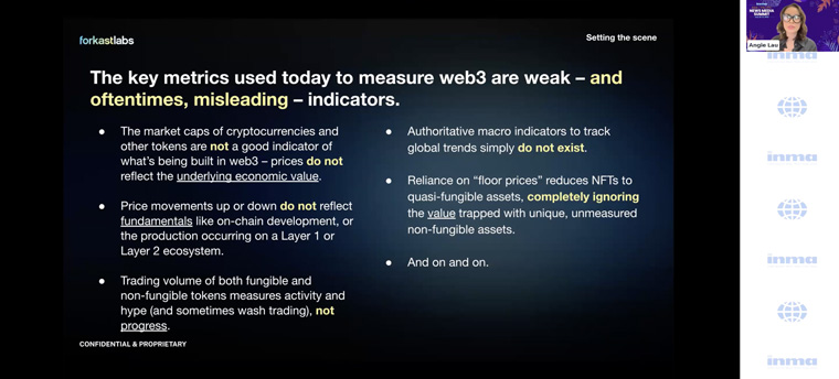 Web3 currently doesn't have strong metrics to measure it.