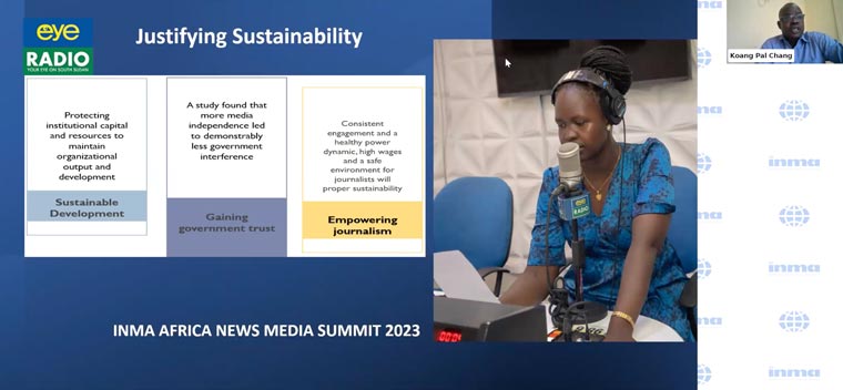 Eye Radio is focused on sustainable development, gaining government trust, and empowering journalism.