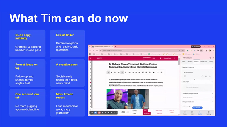 Rebuilding the tool now enables Tim to do more, freeing up time for reporting.