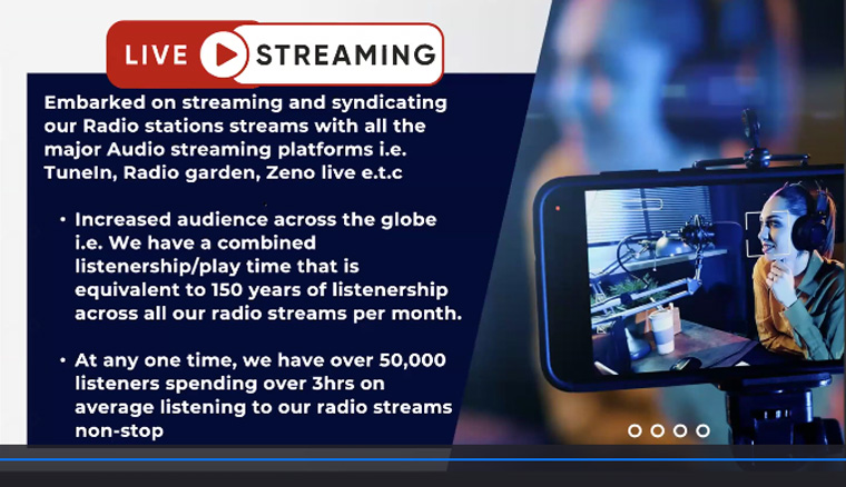 Royal Media Services is using live streaming to expand its audience nationwide.