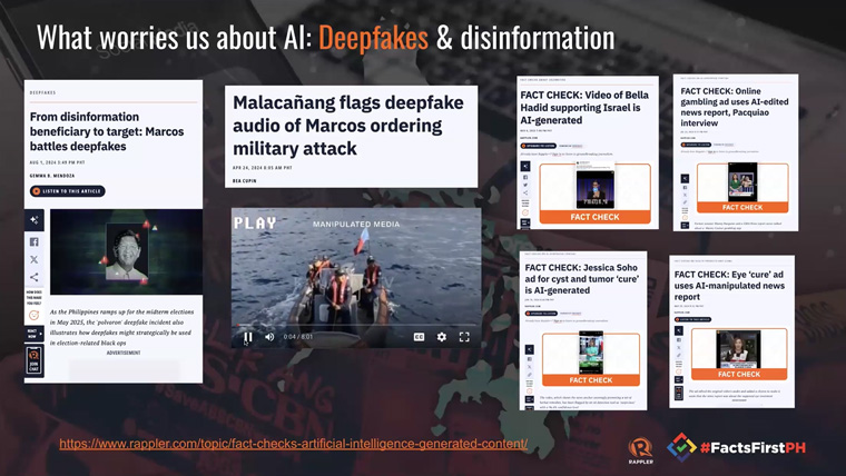 Executives at Rappler are quite concerned about fake news and AI.